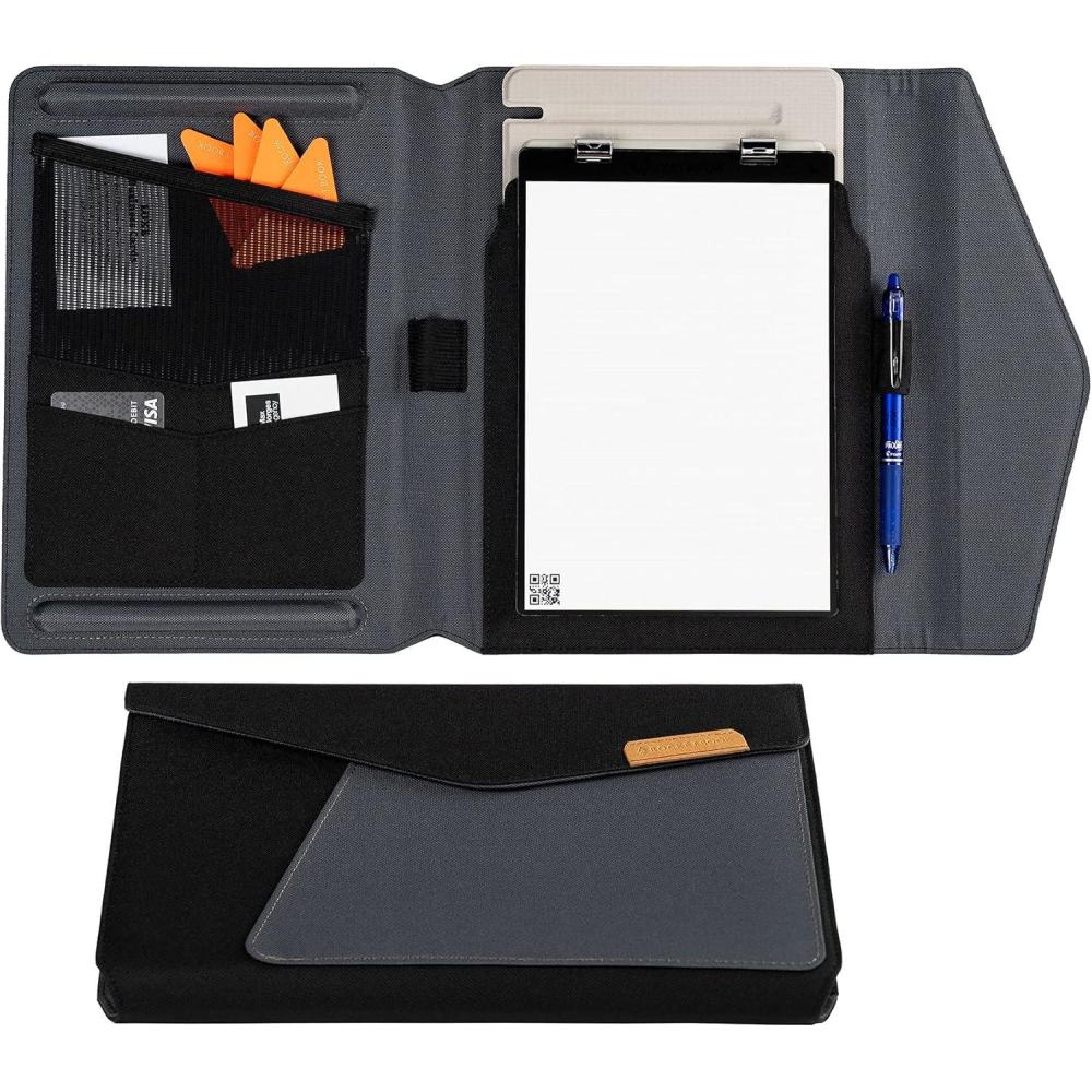 imageRocketbook Capsule Cover for Orbit Executive  100 Recyclable Cover with Pen Holder Magnetic Clasp ampamp Inner Storage  GrayBlack