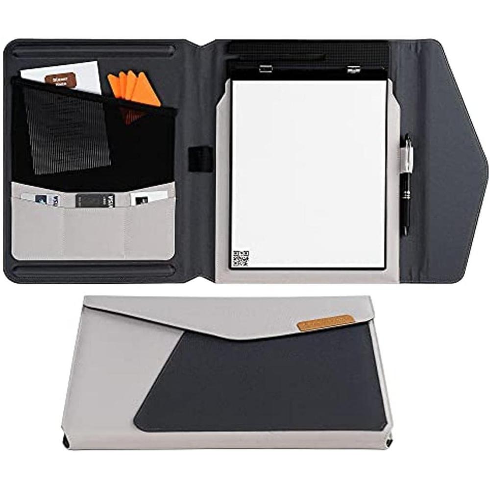 imageRocketbook Capsule Cover for Orbit Letter Size  100 Recyclable Cover with Pen Holder Magnetic Clasp ampamp Inner Storage  BlackGray