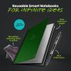 Rocketbook Core Reusable Spiral Notebook, Executive Size 6×8.8, Teal – Dotted Pages, App-Connected, Erasable, Durable Cover, Ideal for School, Work, and Creative Projects(Green)