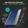 Rocketbook Core Reusable Spiral Notebook, Executive Size 6×8.8, Teal – Dotted Pages, App-Connected, Erasable, Durable Cover, Ideal for School, Work, and Creative Projects(Navy Blue)