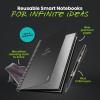 Rocketbook Core Reusable Spiral Notebook, Executive Size 6×8.8, Teal – Dotted Pages, App-Connected, Erasable, Durable Cover, Ideal for School, Work, and Creative Projects(Black)