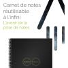 Rocketbook Fusion Reusable Undated Productivity Planner, Letter Size 8.5×11, Black – Goals, Monthly and Weekly Calendar, Daily To-do List, Lined and Dotted Notes Pages(Navy Blue)