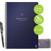 Rocketbook Fusion Reusable Undated Productivity Planner, Letter Size 8.5×11, Black – Goals, Monthly and Weekly Calendar, Daily To-do List, Lined and Dotted Notes Pages(Navy Blue)