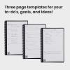 Rocketbook Fusion Reusable Undated Productivity Planner, Letter Size 8.5×11, Black – Goals, Monthly and Weekly Calendar, Daily To-do List, Lined and Dotted Notes Pages(Black)