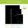 Rocketbook Smart Reusable Notebook Set – Dot-Grid Eco-Friendly Notebook with 2 Pilot Frixion Pens & 2 Microfiber Cloths Included – Atomic Red Covers, Executive (6″ x 8.8”) & Mini Size (3.5″ x 5.5″) (EVR-EM-K-CBG)(Midnight Blue)