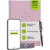 Rocketbook Core Reusable Spiral Notebook, Executive Size 6×8.8, Teal – Dotted Pages, App-Connected, Erasable, Durable Cover, Ideal for School, Work, and Creative Projects(Pink)