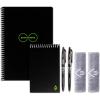 Rocketbook Smart Reusable Notebook Set – Dot-Grid Eco-Friendly Notebook with 2 Pilot Frixion Pens & 2 Microfiber Cloths Included – Atomic Red Covers, Executive (6″ x 8.8”) & Mini Size (3.5″ x 5.5″) (EVR-EM-K-CBG)(Infinity Black)