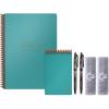 Rocketbook Smart Reusable Notebook Set – Dot-Grid Eco-Friendly Notebook with 2 Pilot Frixion Pens & 2 Microfiber Cloths Included – Atomic Red Covers, Executive (6″ x 8.8”) & Mini Size (3.5″ x 5.5″) (EVR-EM-K-CBG)(LIGHT BLUE)