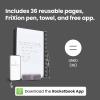Rocketbook Core Reusable Spiral Notebook, Executive Size 6×8.8, Gray – Lined Pages, App-Connected, Erasable, Durable Cover, Ideal for School, Work, and Creative Projects(Red)