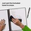 Rocketbook Core Reusable Spiral Notebook, Letter Size 8.5×11, Black – Lined Pages, App-Connected, Erasable, Durable Cover, Ideal for School, Work, and Creative Projects (Pack of 32)