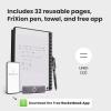 Rocketbook Core Reusable Spiral Notebook, Letter Size 8.5×11, Black – Lined Pages, App-Connected, Erasable, Durable Cover, Ideal for School, Work, and Creative Projects (Pack of 32)