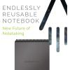 Rocketbook Flip Reusable Smart Notepad | Eco-Friendly, Digitally Connected Notebook for Ambidextrous Writers | Dotted & Lined Combo, 6” x 8.8”, 36 PG, Teal, with Pen, Cloth, and App Included(Gray)