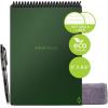 Rocketbook Flip Reusable Smart Notepad | Eco-Friendly, Digitally Connected Notebook for Ambidextrous Writers | Dotted & Lined Combo, 6” x 8.8”, 36 PG, Teal, with Pen, Cloth, and App Included(Green)