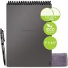 Rocketbook Flip Reusable Smart Notepad | Eco-Friendly, Digitally Connected Notebook for Ambidextrous Writers | Dotted & Lined Combo, 6” x 8.8”, 36 PG, Teal, with Pen, Cloth, and App Included(Gray)