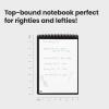 Rocketbook Flip Reusable Smart Notepad, Top Bound Notebook Executive Size 6×8.8, Navy Blue – Lined and Dotted Pages, App-Connected, Erasable, Ideal for Righties and Lefties(Black)