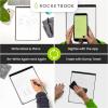 Rocketbook Flip Reusable Smart Notepad, Top Bound Notebook Executive Size 6×8.8, Navy Blue – Lined and Dotted Pages, App-Connected, Erasable, Ideal for Righties and Lefties(Gray)