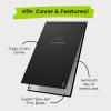 Rocketbook Flip Reusable Smart Notepad, Top Bound Notebook Executive Size 6×8.8, Navy Blue – Lined and Dotted Pages, App-Connected, Erasable, Ideal for Righties and Lefties(Black)