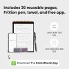 Rocketbook Flip Reusable Smart Notepad, Top Bound Notebook Executive Size 6×8.8, Navy Blue – Lined and Dotted Pages, App-Connected, Erasable, Ideal for Righties and Lefties(Teal)