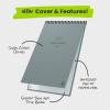 Rocketbook Flip Reusable Smart Notepad, Top Bound Notebook Executive Size 6×8.8, Navy Blue – Lined and Dotted Pages, App-Connected, Erasable, Ideal for Righties and Lefties(Gray)
