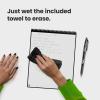 Rocketbook Flip Reusable Smart Notepad, Top Bound Notebook Executive Size 6×8.8, Navy Blue – Lined and Dotted Pages, App-Connected, Erasable, Ideal for Righties and Lefties(Black)