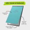 Rocketbook Flip Reusable Smart Notepad, Top Bound Notebook Executive Size 6×8.8, Navy Blue – Lined and Dotted Pages, App-Connected, Erasable, Ideal for Righties and Lefties(Teal)