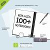 Rocketbook Multi-Subject Reusable Smart Notebook, Letter Size 8.5×11, Maroon – Lined Pages, Contains Dividers for School Subject Notes, App-Connected, Erasable, Durable Cover, Ideal for Class Notes(Black)
