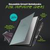 Rocketbook New Core Reusable Spiral Notebook, Letter Size 8.5×11, Black – Lined Pages, App-Connected, Erasable, Durable Cover, Ideal for School, Work, and Creative Projects(Gray)
