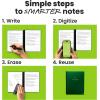 Rocketbook New Core Reusable Spiral Notebook, Letter Size 8.5×11, Black – Lined Pages, App-Connected, Erasable, Durable Cover, Ideal for School, Work, and Creative Projects(Green)