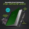 Rocketbook New Core Reusable Spiral Notebook, Letter Size 8.5×11, Black – Lined Pages, App-Connected, Erasable, Durable Cover, Ideal for School, Work, and Creative Projects(Green)
