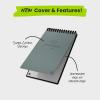 Rocketbook New Mini Reusable Smart Notepad, Pocket Size Notebook 3.5×5.5, Black – Dotted Pages, App-Connected, Erasable, Ideal for On-The-Go List Taking & Quick Notes Anywhere(Gray)