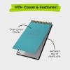 Rocketbook New Mini Reusable Smart Notepad, Pocket Size Notebook 3.5×5.5, Black – Dotted Pages, App-Connected, Erasable, Ideal for On-The-Go List Taking & Quick Notes Anywhere(Teal)