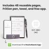 Rocketbook New Mini Reusable Smart Notepad, Pocket Size Notebook 3.5×5.5, Black – Dotted Pages, App-Connected, Erasable, Ideal for On-The-Go List Taking & Quick Notes Anywhere(Navy Blue)