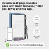 Rocketbook Pro 2.0 Reusable Professional Smart Notebook, Executive Size 7×9, Green – Lined & Dot Grid Pages, App-Connected, Erasable, Premium Cover, Ideal for Work Notes and Business Meetings(Steel Blue)