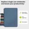 Rocketbook Pro 2.0 Reusable Professional Smart Notebook, Executive Size 7×9, Green – Lined & Dot Grid Pages, App-Connected, Erasable, Premium Cover, Ideal for Work Notes and Business Meetings(Steel Blue)