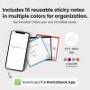 Rocketbook Reusable Sticky Notes Starter Pack with Storage Case, Pen, and Towel, 3″x3″, 15 Black Notes – Dotted Paper, App-Connected, Erasable, Reusable Adhesive, Ideal for To-Do Lists(Expansion Pack)