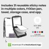 Rocketbook Reusable Sticky Notes Starter Pack with Storage Case, Pen, and Towel, 3″x3″, 15 Black Notes – Dotted Paper, App-Connected, Erasable, Reusable Adhesive, Ideal for To-Do Lists(Starter Kit + Expansion Pack)