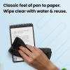 Rocketbook Smart Reusable Notebook, Mini Spiral Notebook, Neptune Teal, (3.5″ x 5.5″)(Gray)