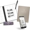 Rocketbook Everyday Planner Smart Reusable Pages, Executive Size 6×8.8, Black – Erasable & App-Connected, Undated Weekly, Monthly & Annual Templates, Perfect for Productivity, Goals & Scheduling(Beige)