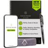 Rocketbook Flex Planner, Reusable Undated Smart, Executive Size 6×8.8 in Navy Blue – Daily, Weekly, Monthly, Annual Calendar, Tasks, Goals, Scheduling, Productivity, App Connected, Erasable, Durable Cover(Black)