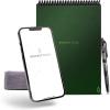 Rocketbook Flip Reusable Smart Notepad | Eco-Friendly, Digitally Connected Notebook for Ambidextrous Writers | Dotted & Lined Combo, 6” x 8.8”, 36 PG, Teal, with Pen, Cloth, and App Included(Green)