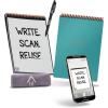 Rocketbook Flip Reusable Smart Notepad | Eco-Friendly, Digitally Connected Notebook for Ambidextrous Writers | Dotted & Lined Combo, 6” x 8.8”, 36 PG, Teal, with Pen, Cloth, and App Included(Teal)