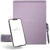 Rocketbook Flip Reusable Smart Notepad | Eco-Friendly, Digitally Connected Notebook for Ambidextrous Writers | Dotted & Lined Combo, 6” x 8.8”, 36 PG, Teal, with Pen, Cloth, and App Included(Lilac)