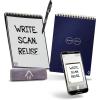 Rocketbook Flip Reusable Smart Notepad | Eco-Friendly, Digitally Connected Notebook for Ambidextrous Writers | Dotted & Lined Combo, 6” x 8.8”, 36 PG, Teal, with Pen, Cloth, and App Included(Navy Blue)