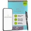 Rocketbook Flip Reusable Smart Notepad, Top Bound Notebook Executive Size 6×8.8, Navy Blue – Lined and Dotted Pages, App-Connected, Erasable, Ideal for Righties and Lefties(Teal)