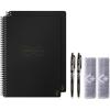 Rocketbook Holiday Bundle – 2 Smart Reusable Notebook Set with 1 Lined & 1 Dot Grid Notebook, 2 Pilot Frixion Pens & 2 Microfiber Cloths – Infinity Black Cover, Letter Size (8.5″ x 11″) (EVR-L-K-BND)(Infinity Black)