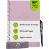 Rocketbook New Core Reusable Spiral Notebook, Letter Size 8.5×11, Black – Lined Pages, App-Connected, Erasable, Durable Cover, Ideal for School, Work, and Creative Projects(Pink)