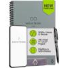 Rocketbook New Core Reusable Spiral Notebook, Letter Size 8.5×11, Black – Lined Pages, App-Connected, Erasable, Durable Cover, Ideal for School, Work, and Creative Projects(Gray)