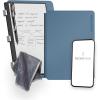 Rocketbook Pro 2.0 Reusable Professional Smart Notebook, Executive Size 7×9, Green – Lined & Dot Grid Pages, App-Connected, Erasable, Premium Cover, Ideal for Work Notes and Business Meetings(Steel Blue)