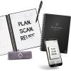 Rocketbook Smart Reusable Notebook, Fusion Plus Letter Size Spiral Notebook & Planner, Infinity Black, (8.5″ x 11″)(Infinity Black)