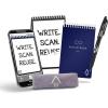 Rocketbook Smart Reusable Notebook, Mini Spiral Notebook, Neptune Teal, (3.5″ x 5.5″)(Navy Blue)